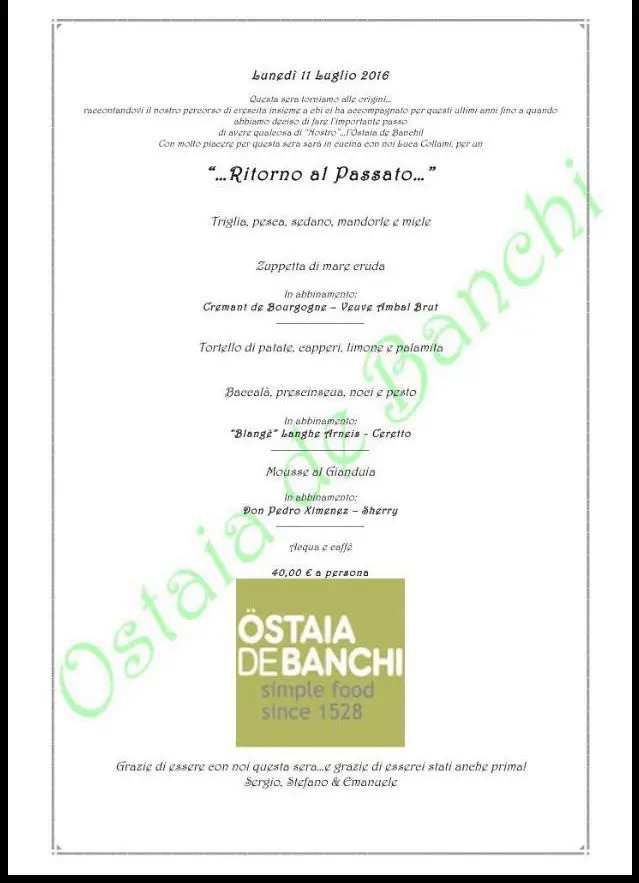 ostaia de banchi