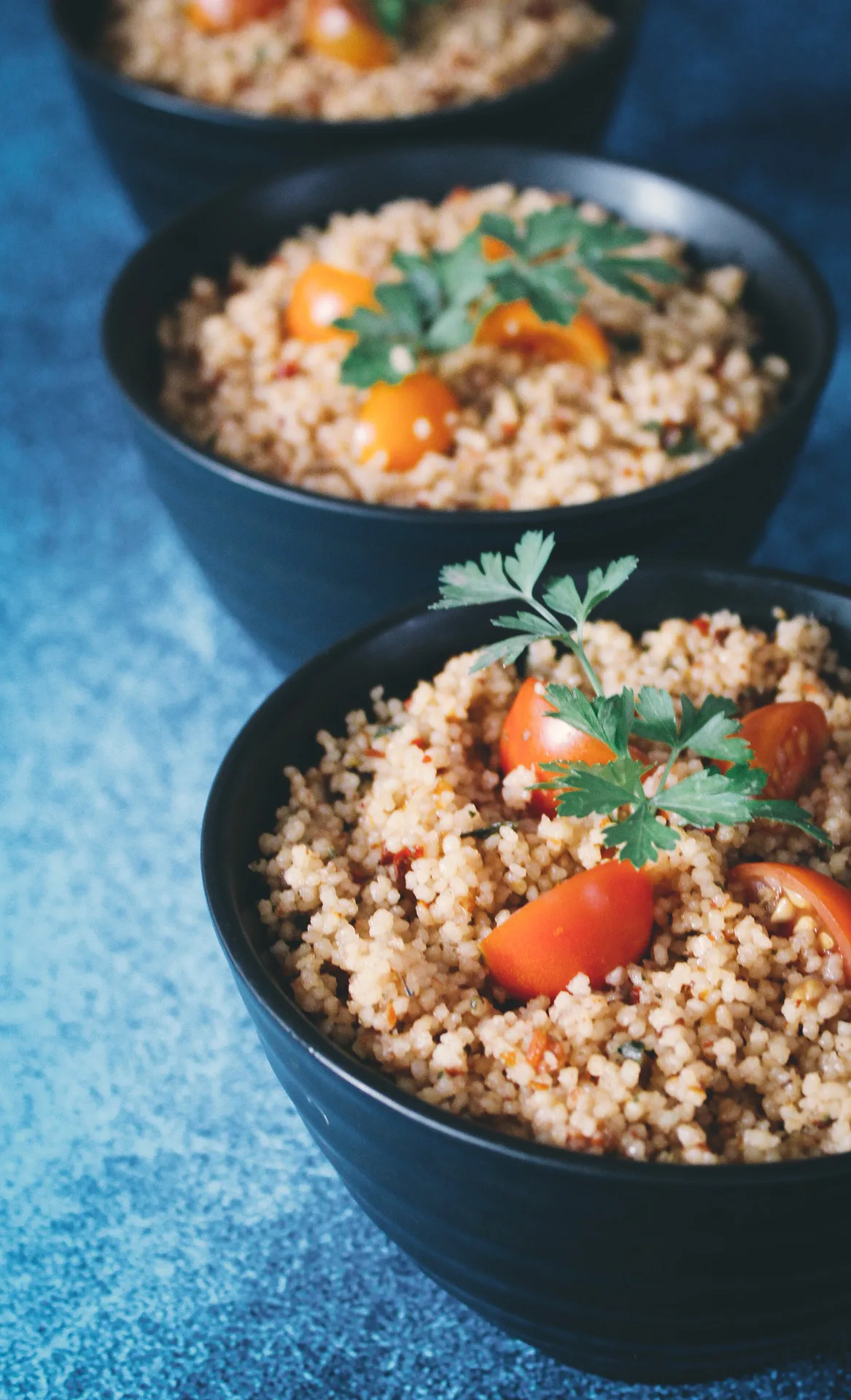 cous cous verdure e gamberi