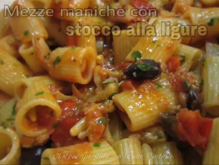 Mezze maniche con lo stoccafisso