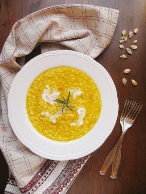 Risotto zucca e prescinseua