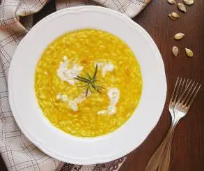 Risotto zucca e prescinseua ua