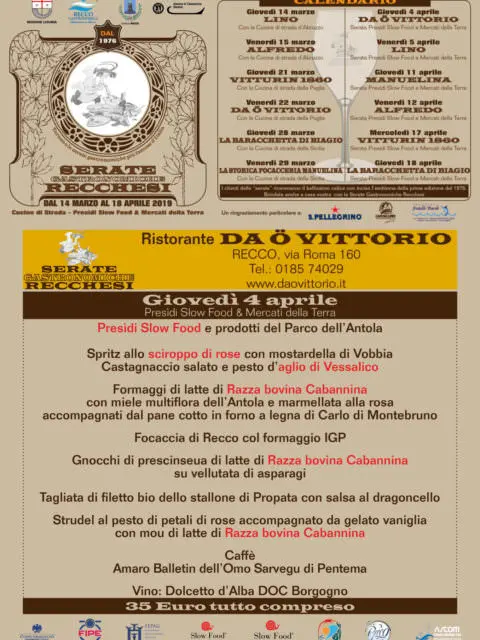 serate gastronomiche recchesi
