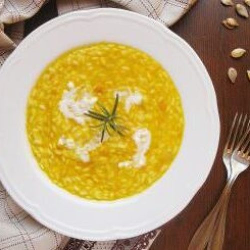 Risotto zucca e prescinseua ua